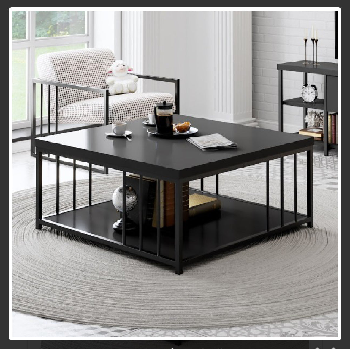 Club table Zenn - Anthracite, Black