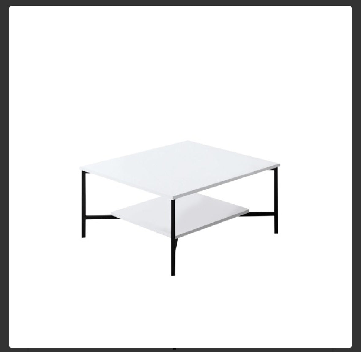 Club table Black Line - White, Black