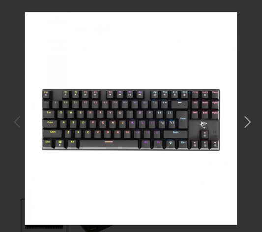 Keyboard White Shark Gaming Commandos TKL Mechanical RGB Red Switch Black