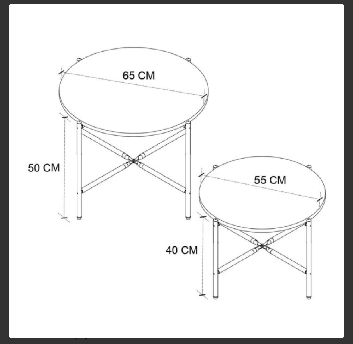 Set of 2 tables Malmo - Atlantic