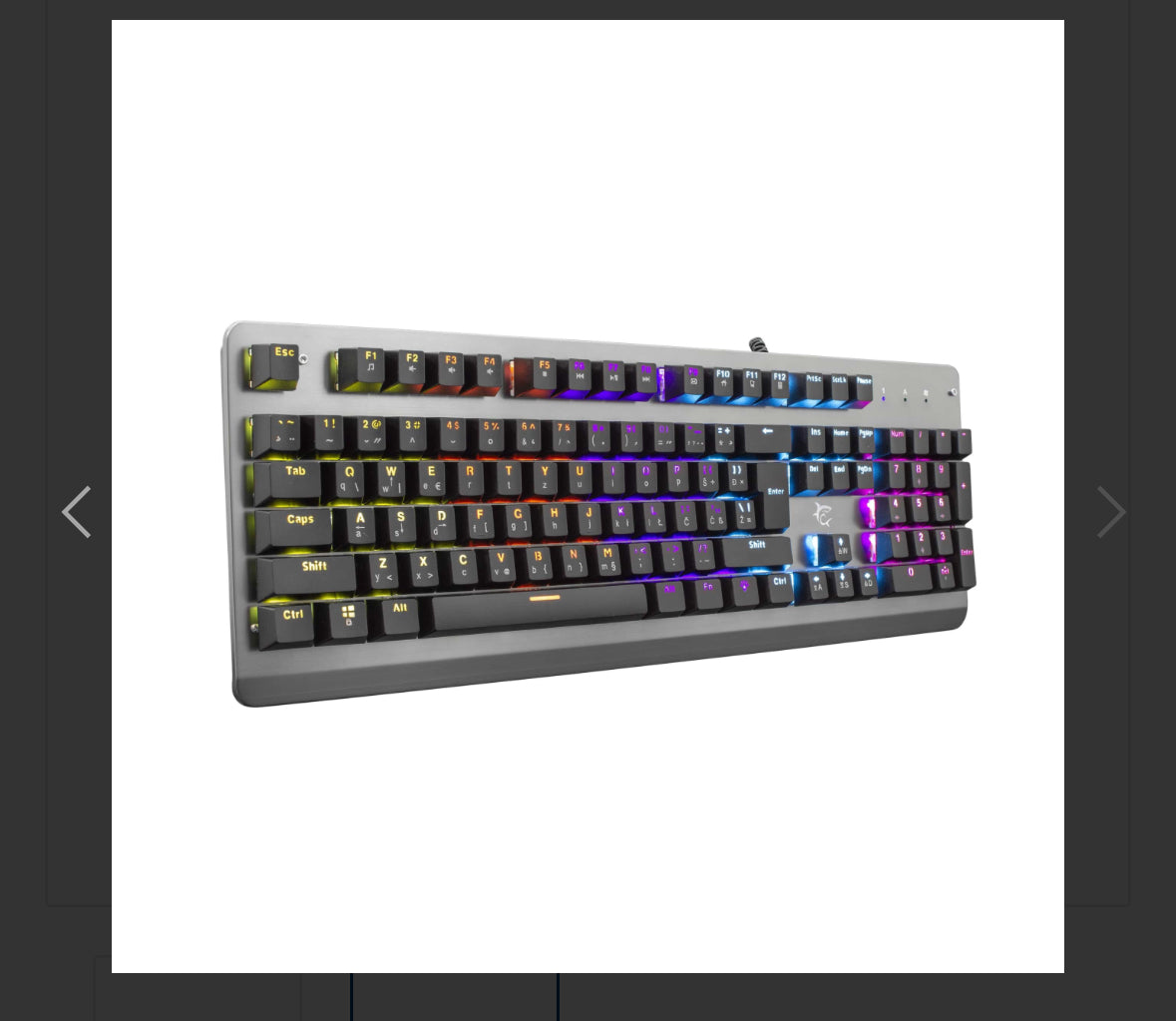 Keyboard White Shark Gaming Legionnaire Mechanical Metal RGB