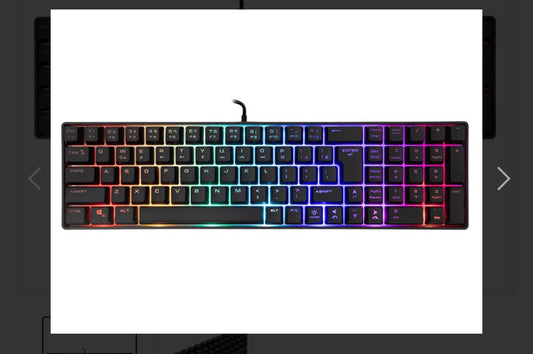 Keyboard White Shark Gaming Gladius RGB Black