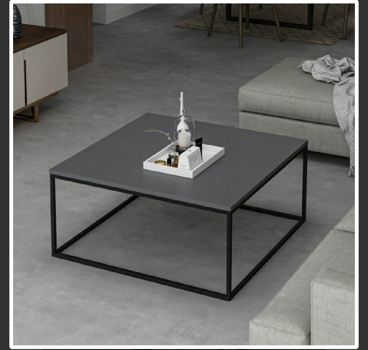 Club table Cube - Anthracite