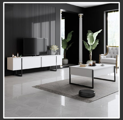 Club table Luxe - White, Black