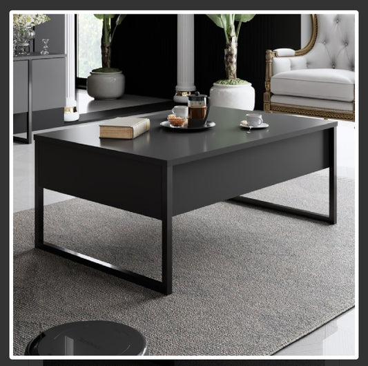 Club table Luxe - Anthracite, Black