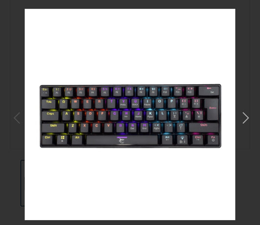 Keyboard White Shark Gaming Shinobi 60% Mechanical RGB Black Brown Switch