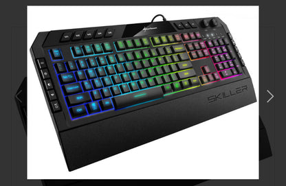 Keyboard Sharkoon SKILLER SGK5 Gaming Rubber Dome w/N-Key Rollover / RGB 6 zones Illumination