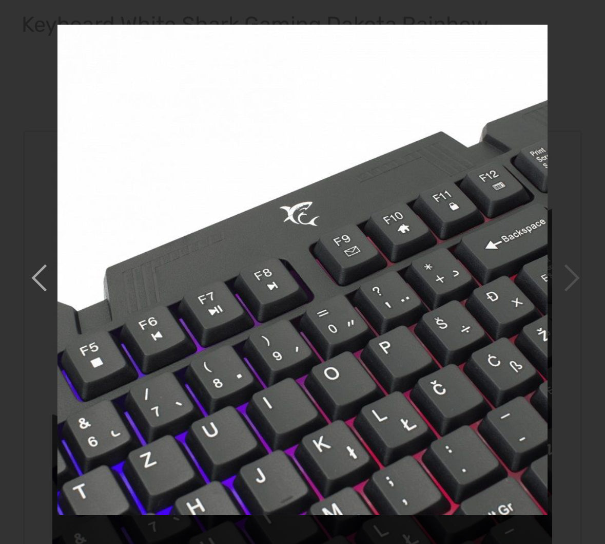 Keyboard White Shark Gaming Dakota Rainbow LED