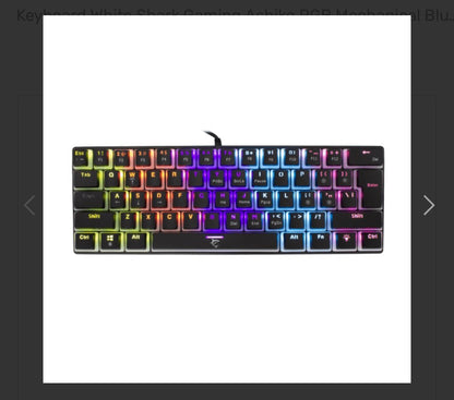 Keyboard White Shark Gaming Ashiko RGB Mechanical Blue Switch