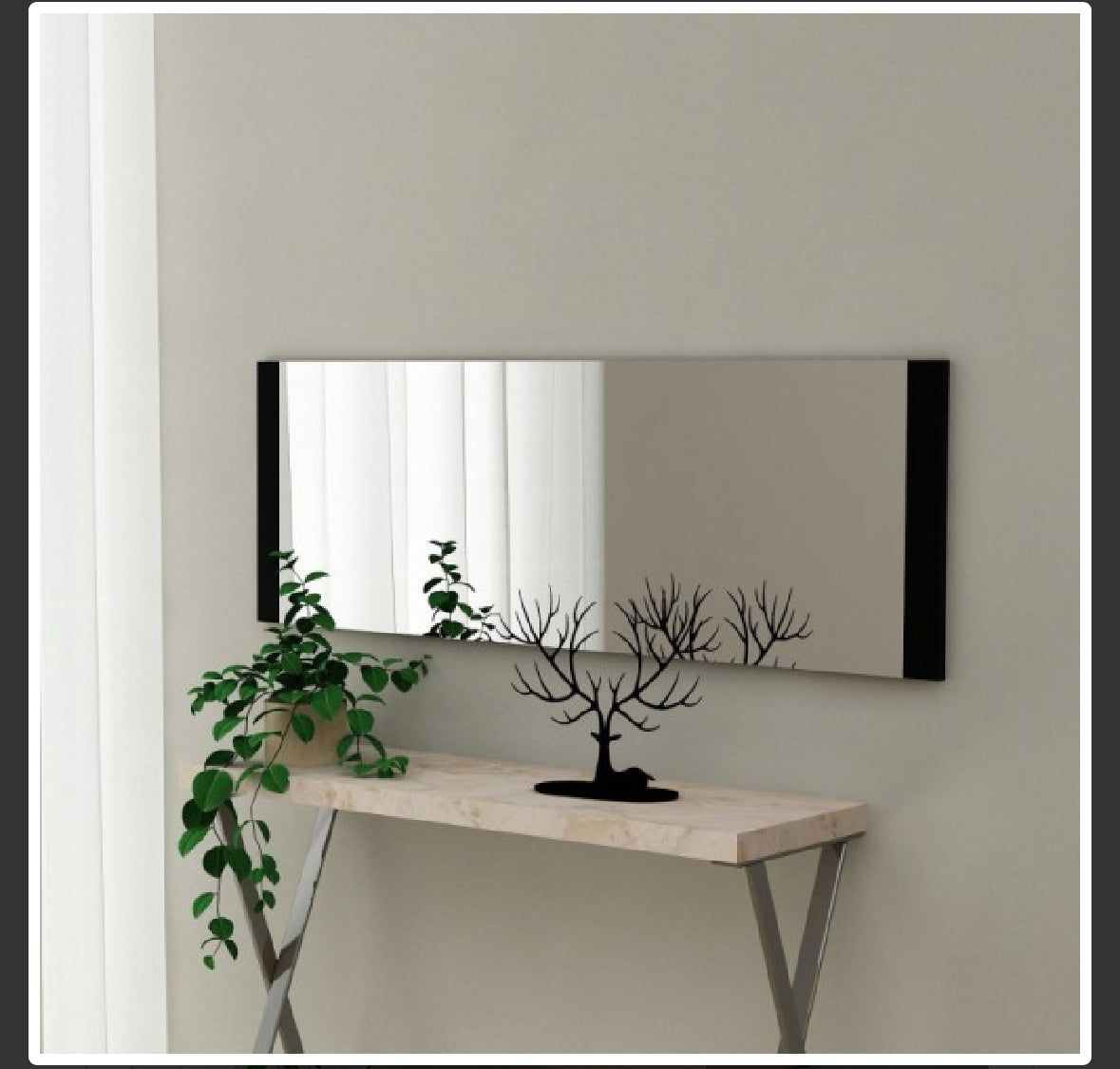 Mirror 120x40cm black