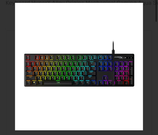 Keyboard HyperX Alloy Origins Mechanical Gaming Aqua Switch Black