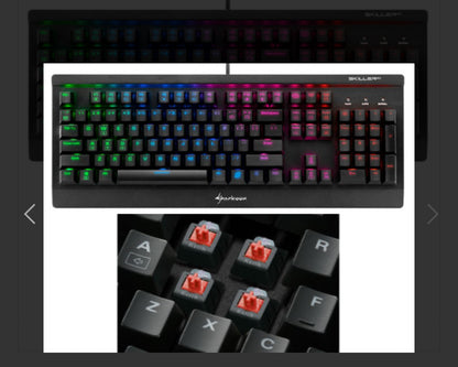 Keyboard Sharkoon SKILLER MECH SGK3 Mechanical Gaming w/RGB Illumination - Kailh Red Switch