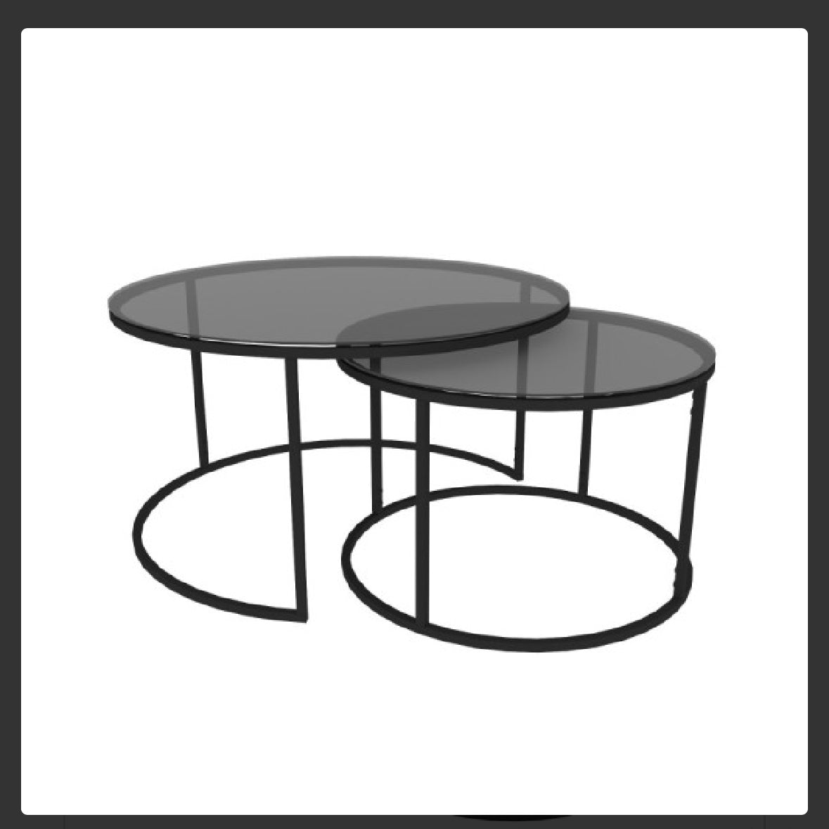 Set of 2 coffee tables Tokyo - Black