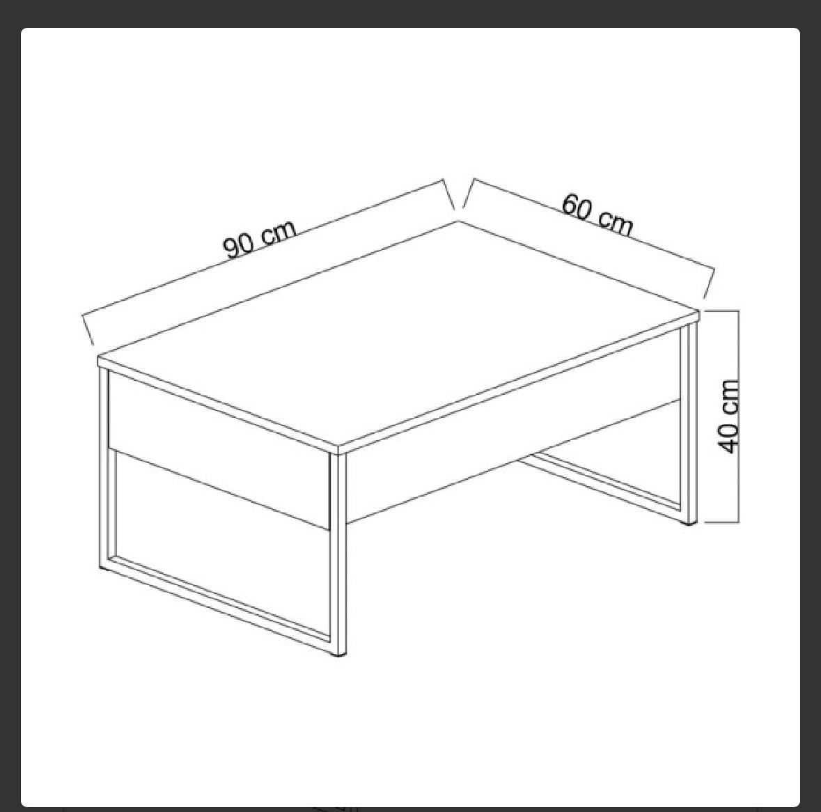 Club table Luxe - White, Black