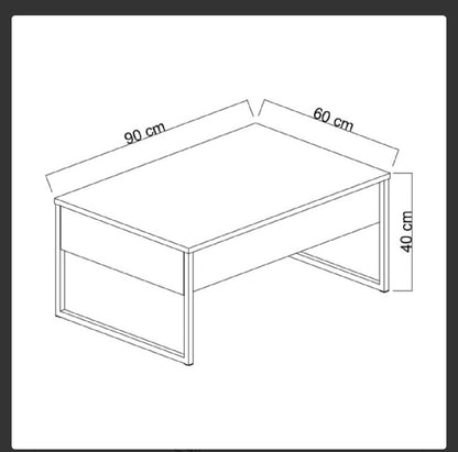 Club table Luxe - White, Black