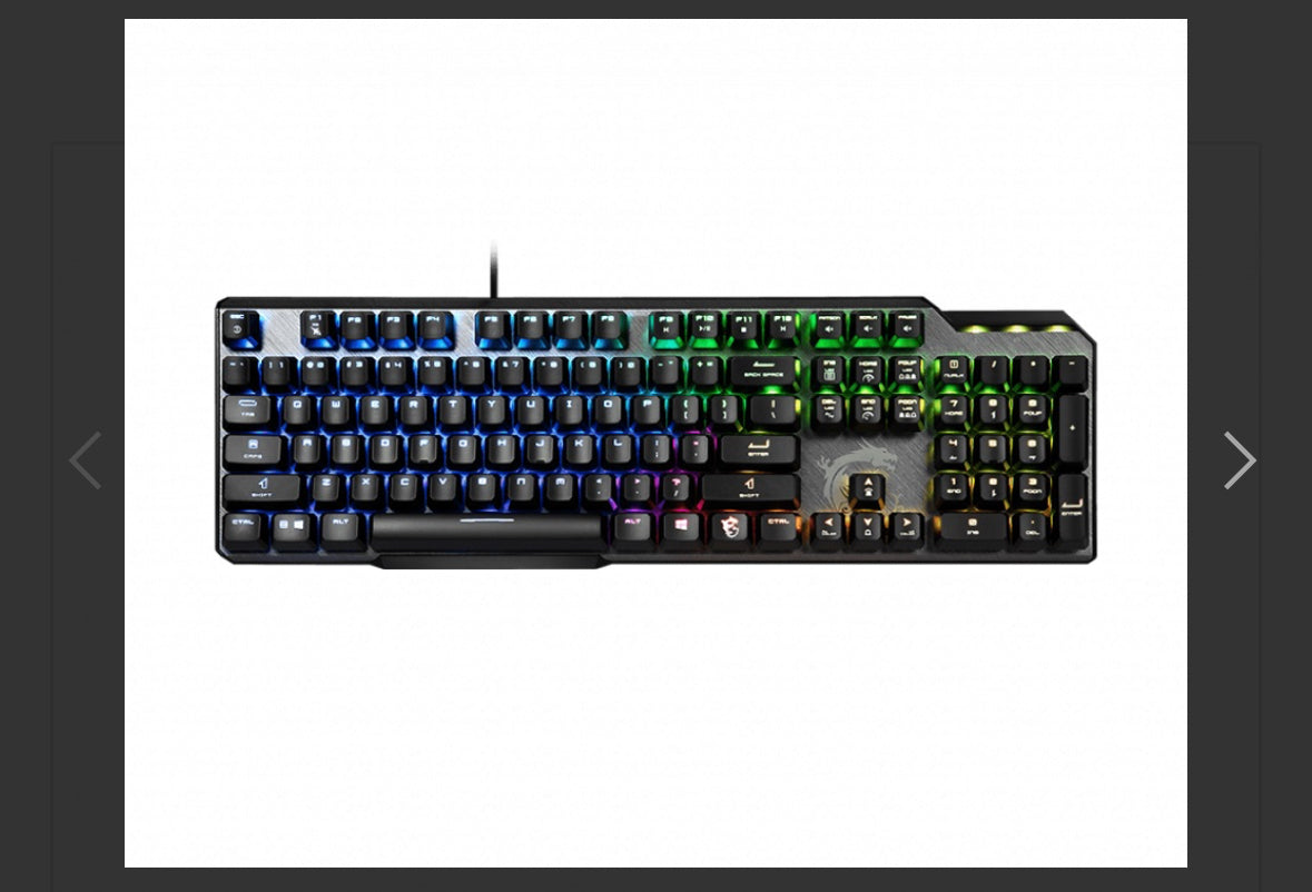 Keyboard MSI Gaming Vigor GK50 ELITE Mechanical Per-Key RGB Mystic Light