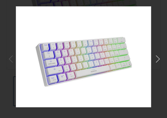 Keyboard Genesis Gaming Thor 660 Wireless Mechanical 60% RGB White Gateron Red Switches