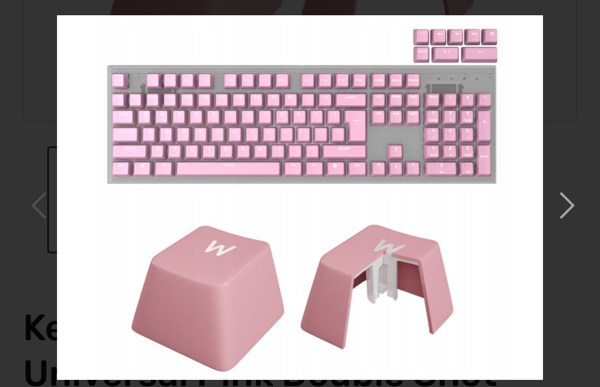 Keycaps Genesis Lead 300 Universal Pink Double Shot Gaming