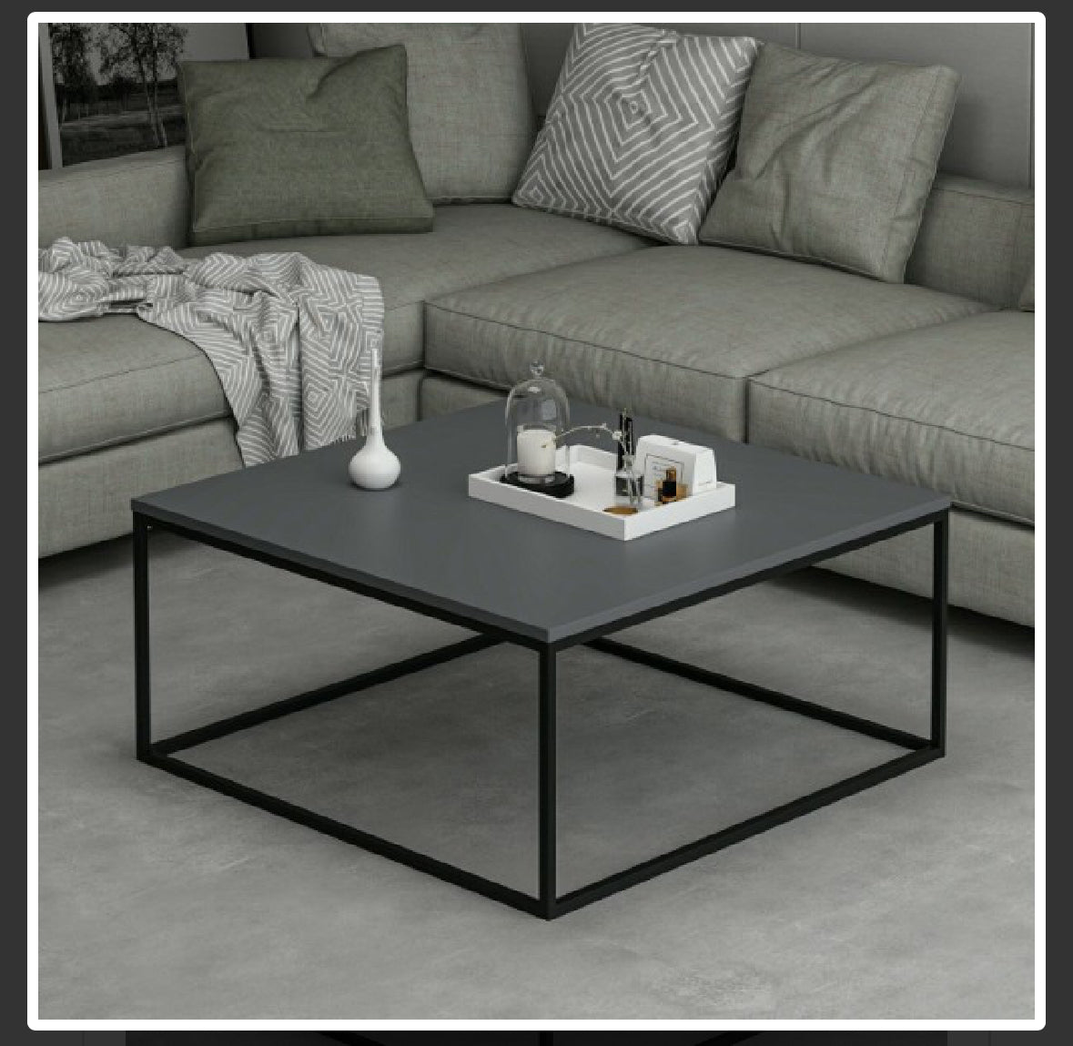 Club table Cube - Anthracite