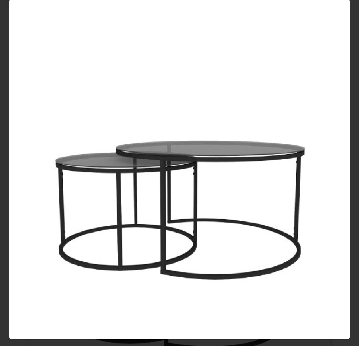 Set of 2 coffee tables Tokyo - Black