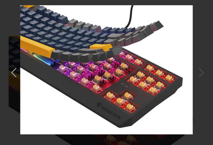 Keyboard Genesis Gaming Thor 230 TKL Hot Swap Mechanical Panda Switch RGB Naval Blue Positive