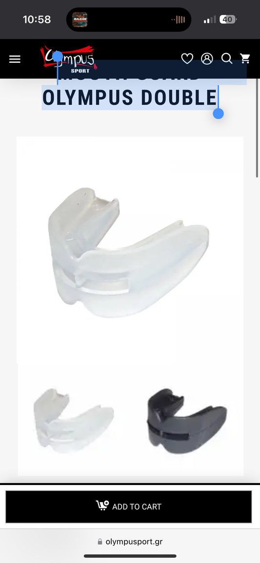 MOUTH GUARD OLYMPUS DOUBLE White