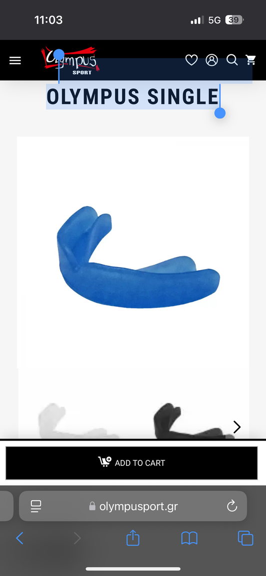 MOUTH GUARD OLYMPUS SINGLE Blue