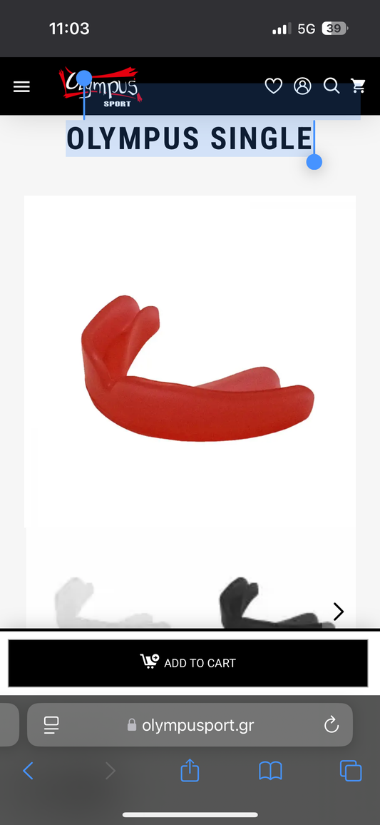 MOUTH GUARD OLYMPUS SINGLE Red