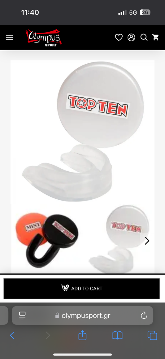 MOUTH GUARD TOP TEN PEPPERMINT Transparent