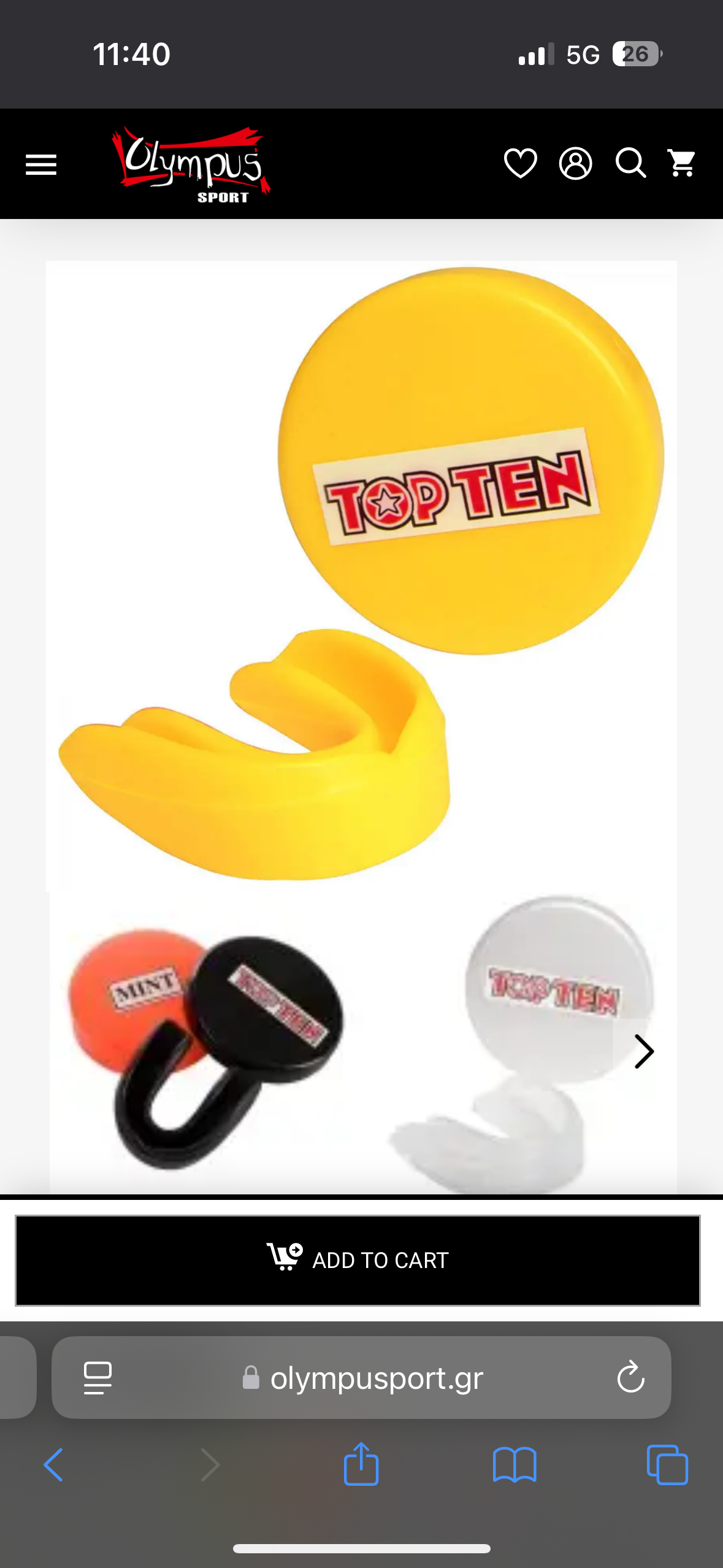 MOUTH GUARD TOP TEN PEPPERMINT Yellow