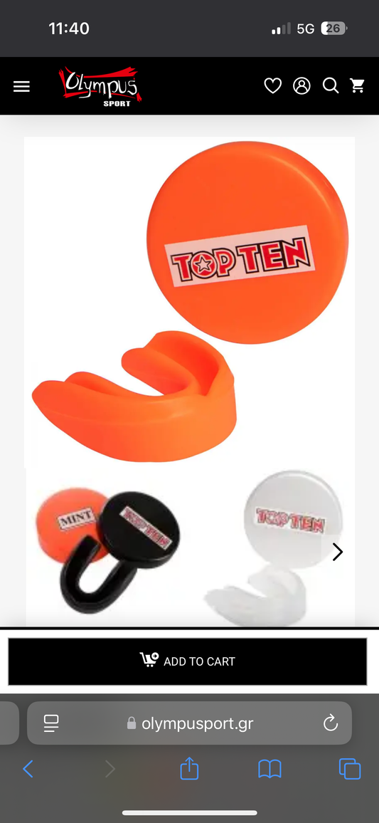 MOUTH GUARD TOP TEN PEPPERMINT Orange