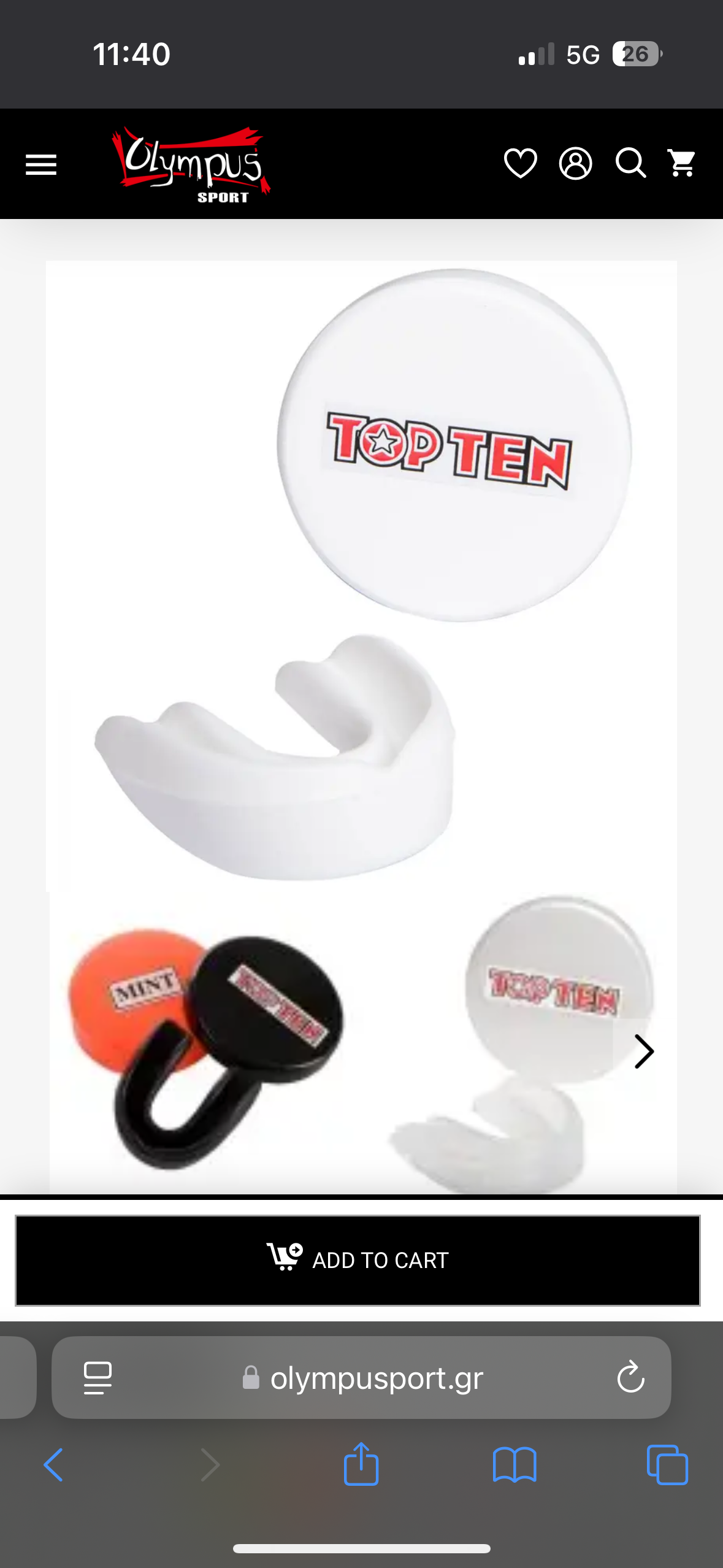 MOUTH GUARD TOP TEN PEPPERMINT White