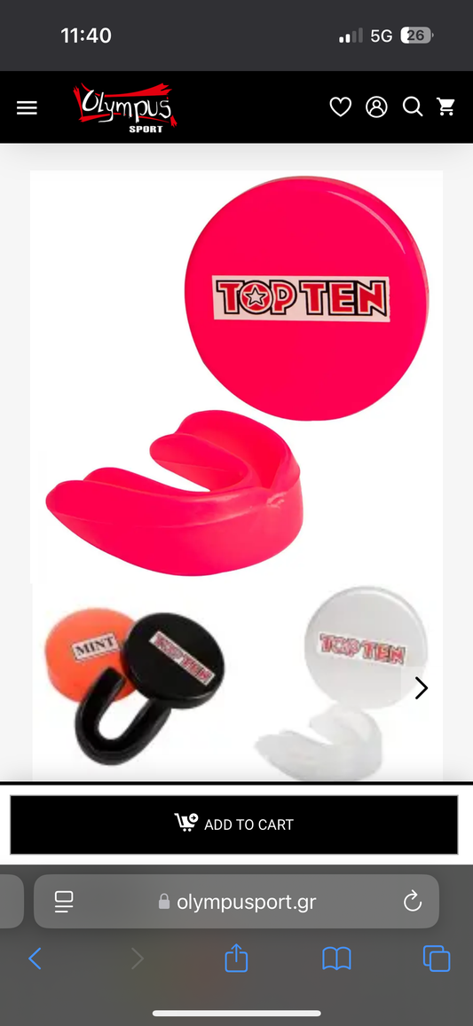 MOUTH GUARD TOP TEN PEPPERMINT Pink