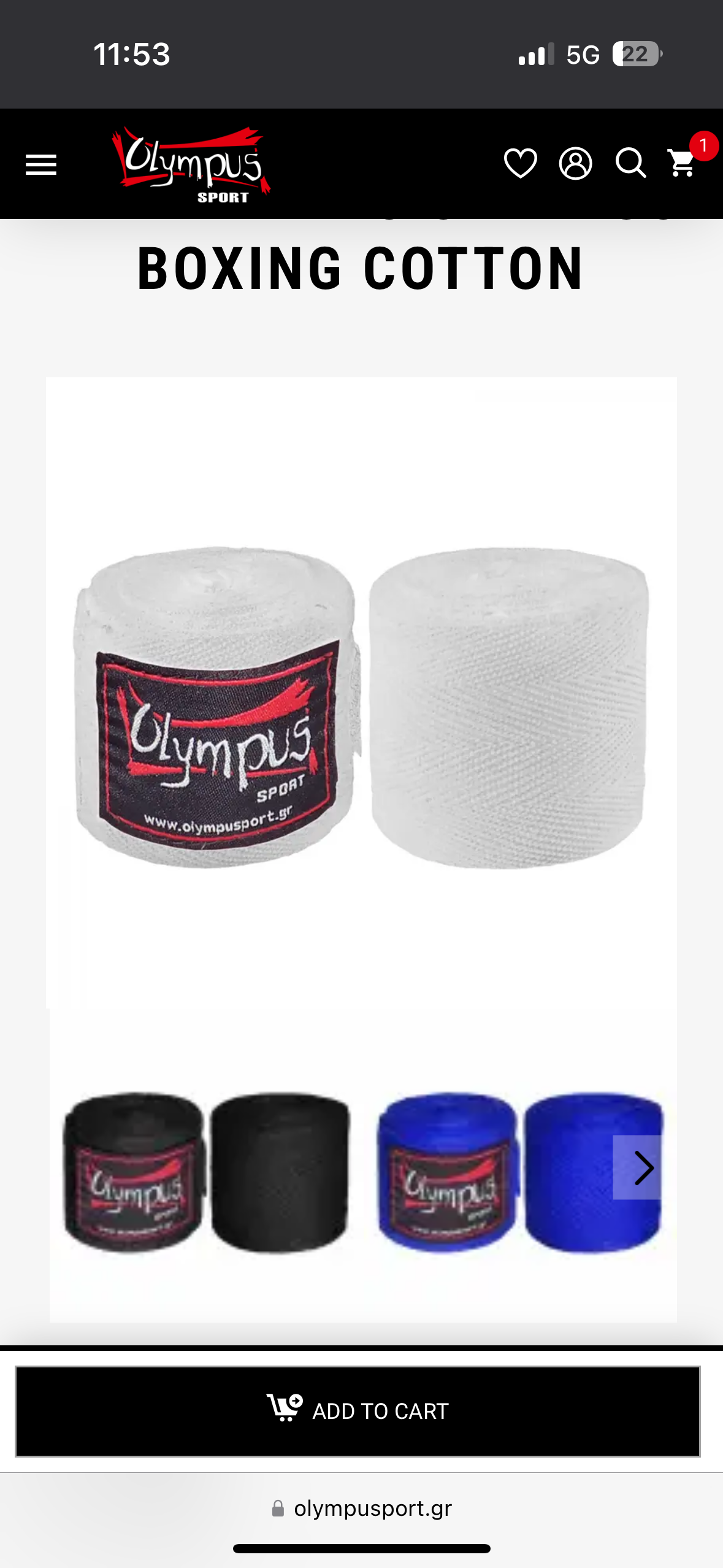 HAND WRAPS OLYMPUS BOXING COTTON