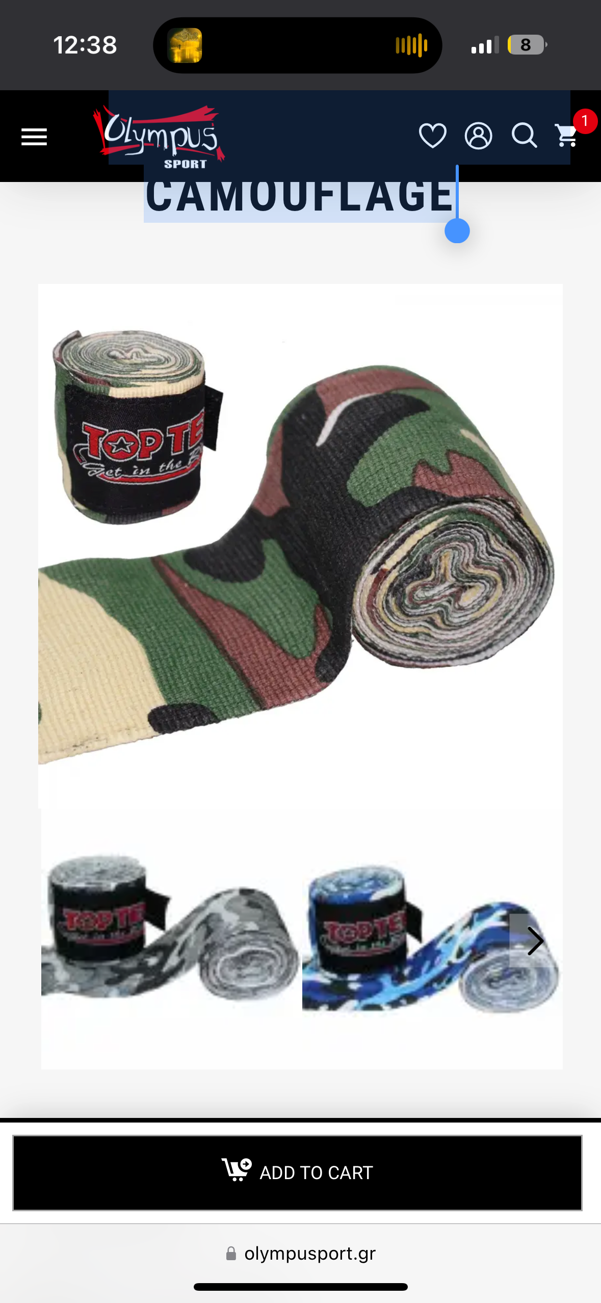 HAND WRAPS TOP TEN ELASTIC BOXING BANDAGES CAMOUFLAGE