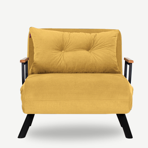 Sando Single 1-seater sofa bed - Mustard