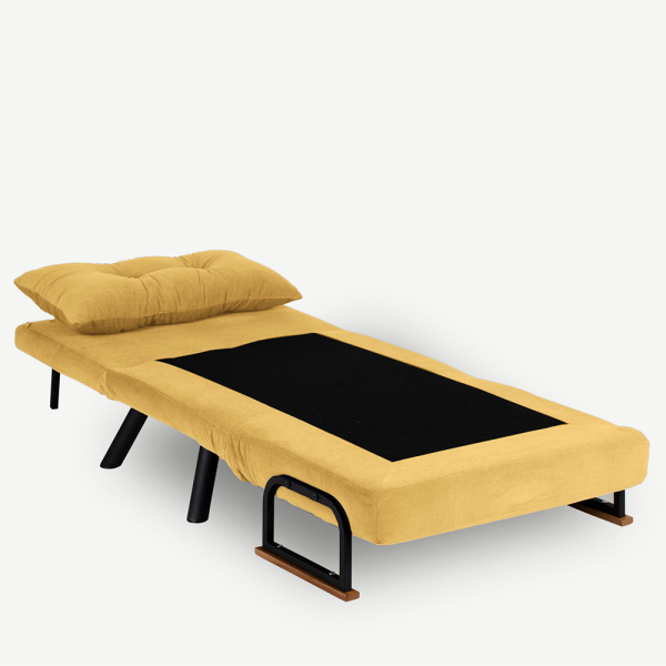 Sando Single 1-seater sofa bed - Mustard