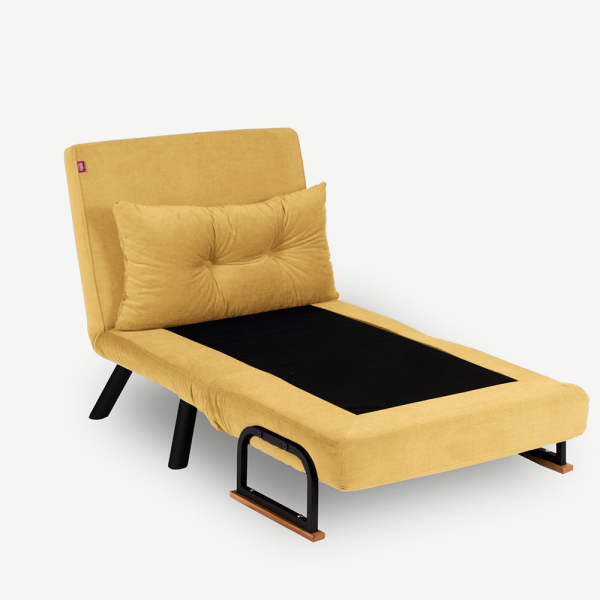 Sando Single 1-seater sofa bed - Mustard