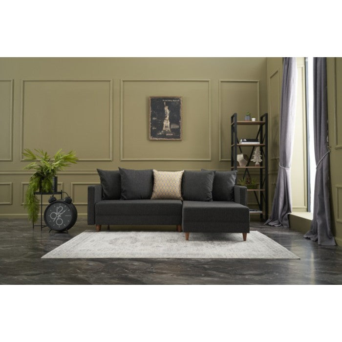 Corner sofa bed Amsterdam - Anthracite