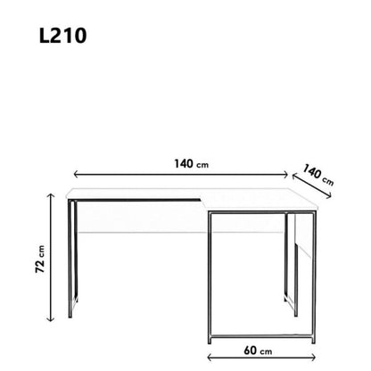 Osaka corner desk with shelves