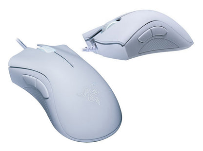 Mouse Razer DeathAdder Essential Ergonomic Gaming Optical Green Lighting White