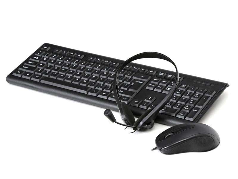 Office Set Fiesta 4IN1 Keyboard+Mouse+Headphones+Mouse Pad