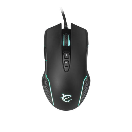 Mouse White Shark Gaming Azarah 6400dpi RGB Black