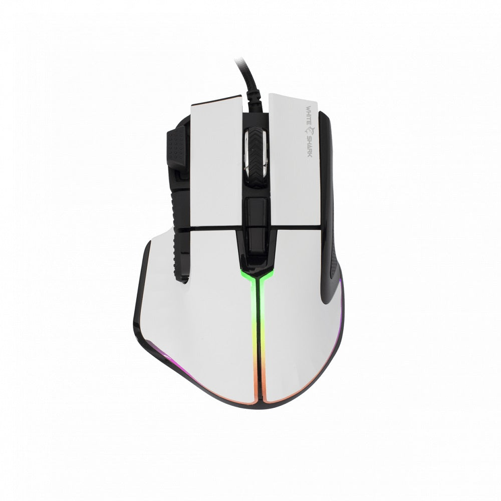 Mouse White Shark Gaming Marrok 12000dpi RGB White