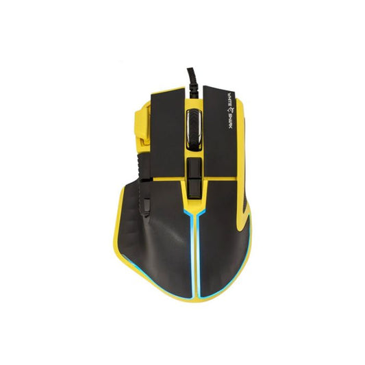 Mouse White Shark Gaming Marrok 12000dpi RGB Black/Yellow