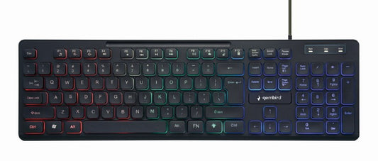 Keyboard Gembird KB-UML-02 Multimedia RGB Backlight USB Black