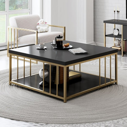 Club table Zenn - Anthracite, Gold