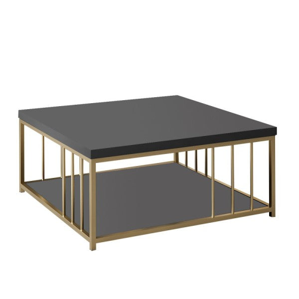 Club table Zenn - Anthracite, Gold