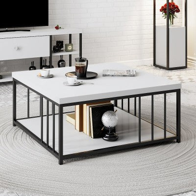 Club table Zenn - White, Black