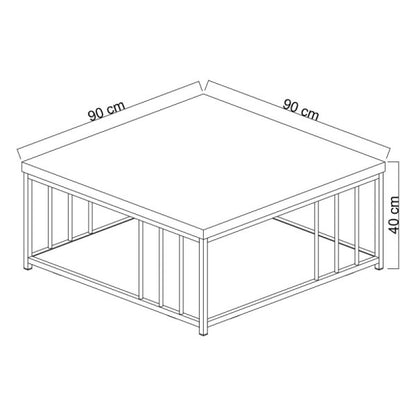 Club table Zenn - White, Black